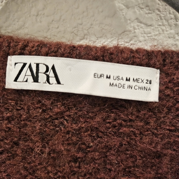 Zara Women's Burgundy Sweater - Picture 4 of 7